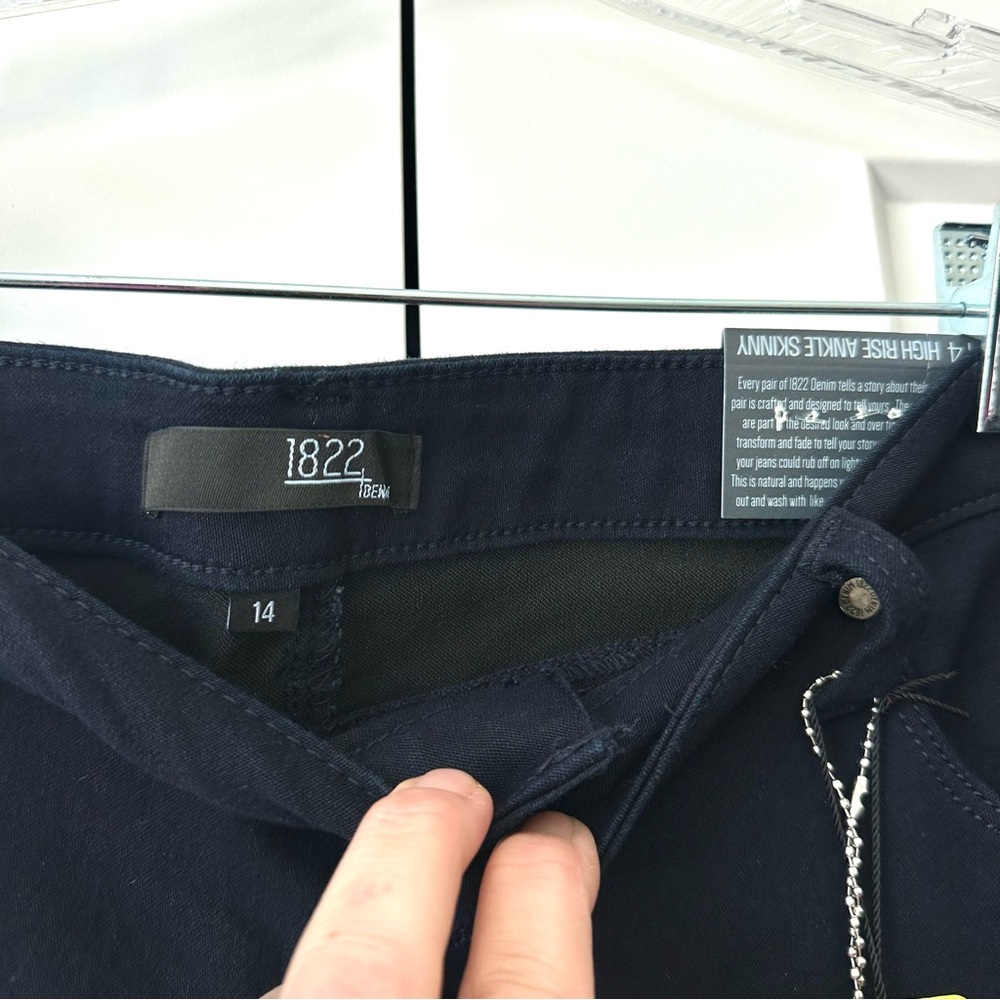 1822 ankle skinny jeans dark rinse size 14 - Picture 3 of 5
